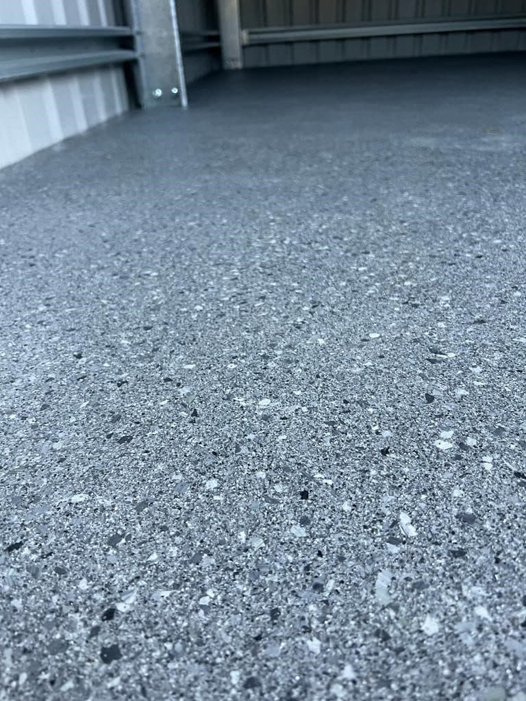 APC hyperflake system, shed floor at a home in Bonnyrigg, Sydney
